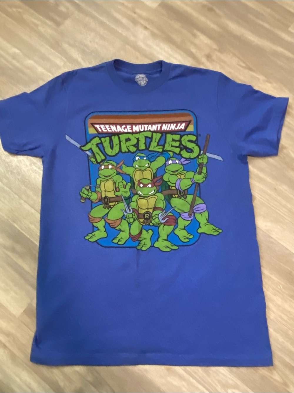 Nickelodeon Teenage Mutant Ninja Turtles TMNT Blue Graphic T-Shirt Men's M